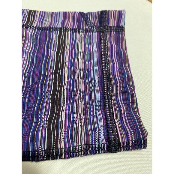 Lululemon Cropped Yoga Leggings Women’s Size 8 – lil9 Purple Stripe - Picture 8 of 11
